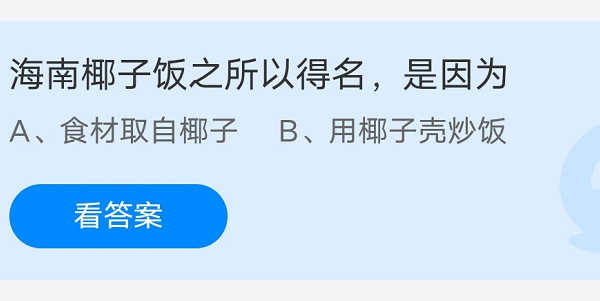 海南椰子饭之所以得名是因为什么