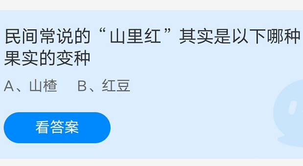 小鸡宝宝考考你，山里红是什么果实的变种