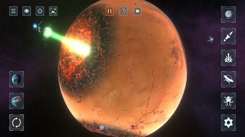行星粉碎模拟游戏